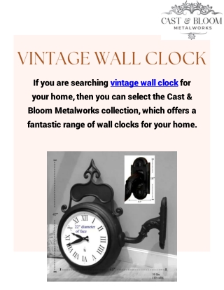 vintage wall clock