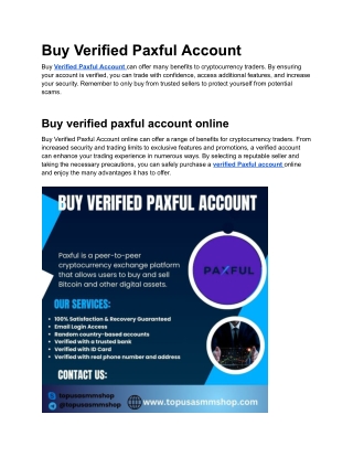 Buy Verified Paxful Account