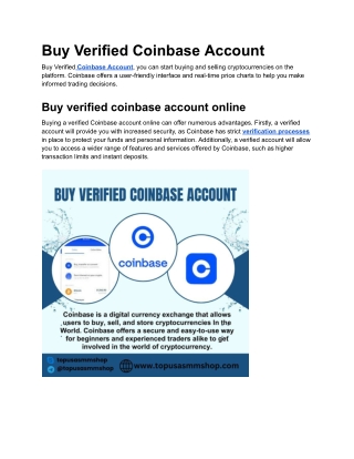 Buy Verified Coinbase Account
