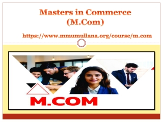 Masters in Commerce (M.Com)
