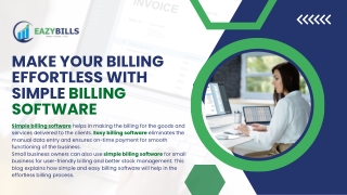 Make your billing effortless with simple billing software