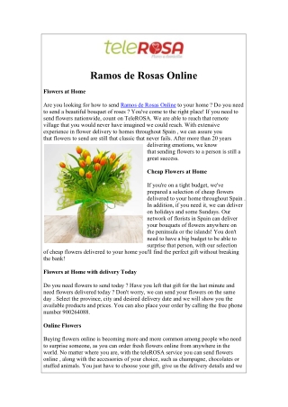 Ramos de Rosas Online