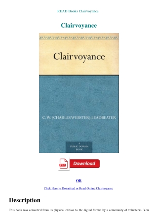 READ Books Clairvoyance