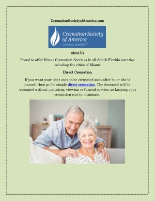 Simple Cremation South & Central Florida