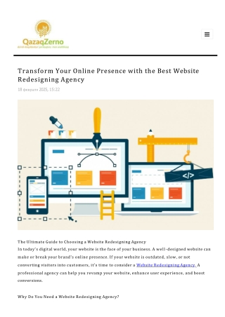 Best Website Redesigning Agency | Professional Website Revamp Services