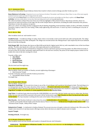 Gujarat Trip Itinerary