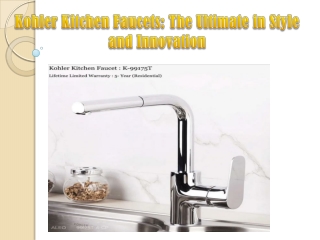 Kohler Kitchen Faucets The Ultimate in Style and Innovation