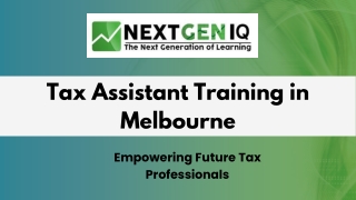 Tax Assistant Training in Melbourne | Nextgen IQ