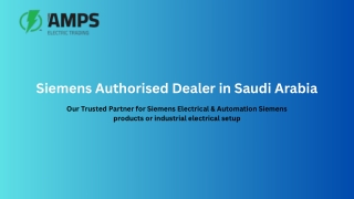 Siemens Authorised Dealer in Saudi Arabia - AMPS Electric trading