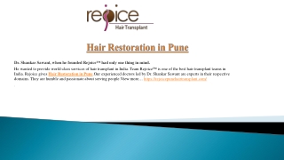 Hair Restoration in Pune