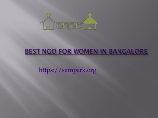 Best NGO For Women In Bangalore.
