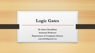 L 7 Logic Gates and Truth Tables