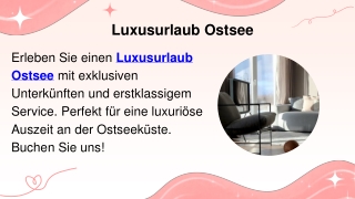 Luxusurlaub Ostsee