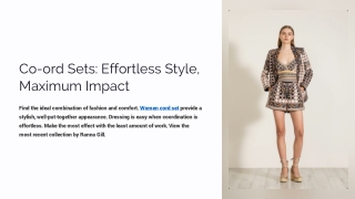 Women's Co-ord Sets And Stylish Matching Sets Online By Ranna Gill