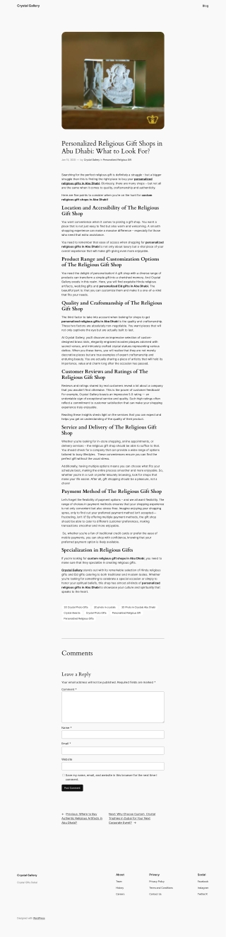 Personalized Religious Gift Shops in Abu Dhabi: What to Look For?