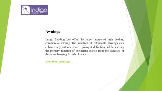 Attractive shop front awnings for a welcoming appearance