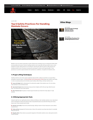 top 5 safety practices for handling manhole covers