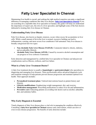 Fatty Liver Specialist In Chennai 3