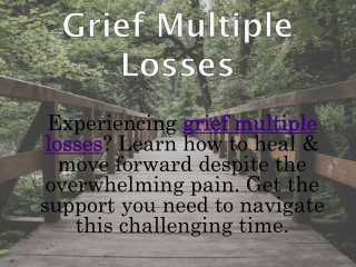 Grief Multiple Losses