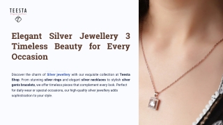 Elegant Silver Jewellery – Timeless Beauty for Every Occasion