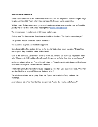 A McPunald’s Adventure