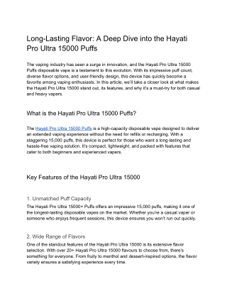 Hayati Pro Ultra 15000