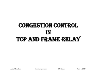 Congestion control in TCP and Frame Relay