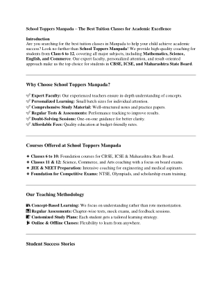 School Toppers Manpada