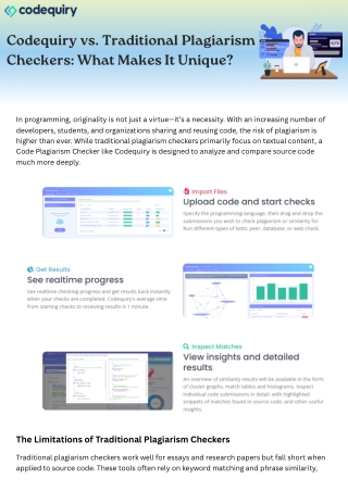 Codequiry vs. Standard Plagiarism Checkers: The Key Differences