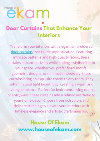 Door Curtains That Enhance Your Interiors