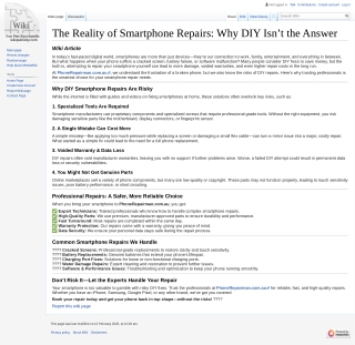 The Reality of Smartphone Repairs Why DIY Isn’t the Answer