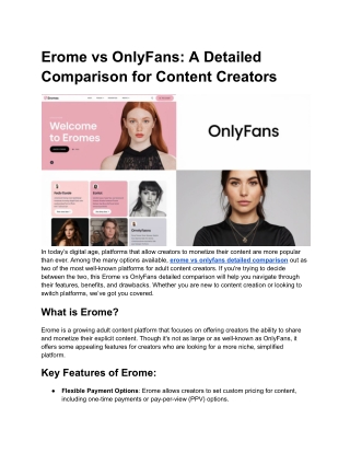 Erome vs OnlyFans_ A Detailed Comparison for Content Creators