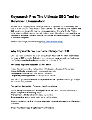 Keysearch Pro_ The Ultimate SEO Tool for Keyword Domination