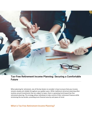Secure Your Future with Tax-Free Retirement Planning