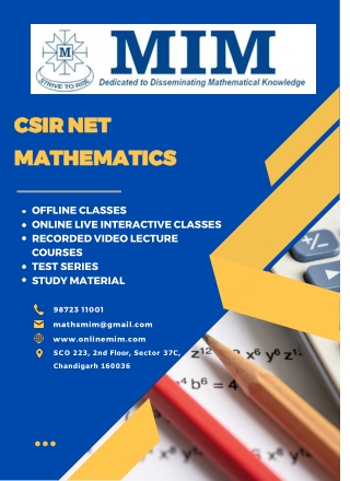 Coaching for CSIR NET Maths