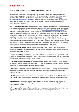 Your Trusted Partner in Achieving Educational Dreams