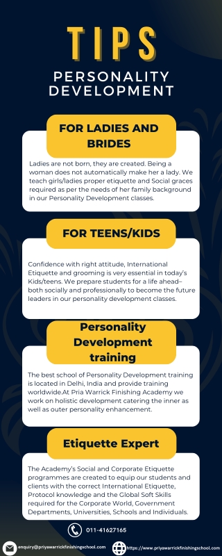 Best personality development training classes in Delhi, Noida, Gurgaon, India InfoGraphic.,