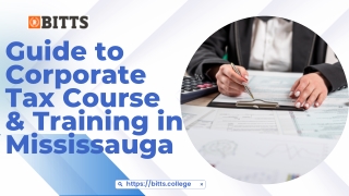 Guide to Corporate Tax Course & Training in Mississauga