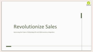Revolutionize Sales