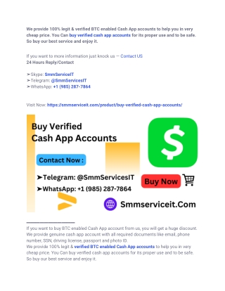 Best Place to Buy Verified Cash App Accounts in Whole Online