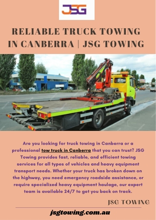 Reliable Truck Towing Canberra – Expert Tow Truck Canberra Services