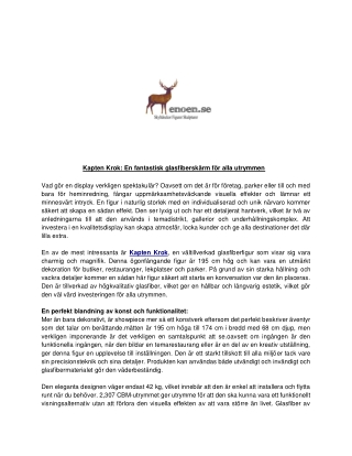 Kapten Krok: En fantastisk glasfiberskärm för alla utrymmen