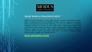 Transform your space with an advanced home automation system.