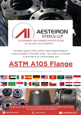 Manufacturer of ASTM A105 Flange