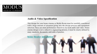 Professional home theatre installation for a seamless setup