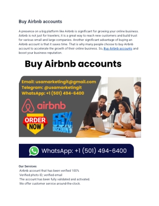 5 Top site to Buy verified Airbnb Accounts 2025