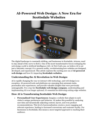 AI-Powered Web Design A New Era for Scottsdale Websites