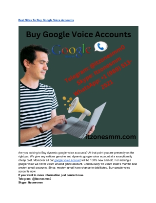 Best Sites To Buy Google Voice Accounts