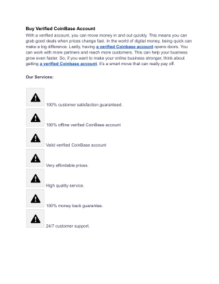 Buy Verified CoinBase Account