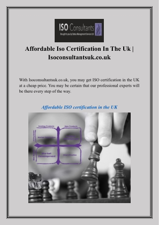 Affordable Iso Certification In The Uk  Isoconsultantsuk.co.uk